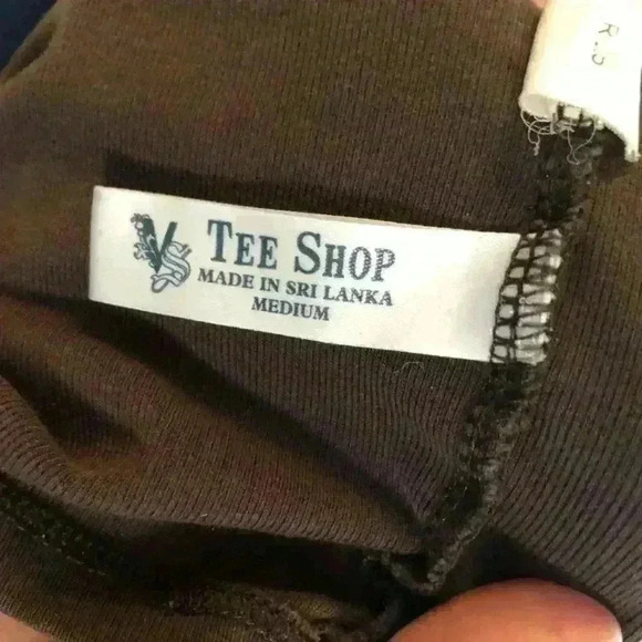 VTG Y2K VS Victoria Secret Dark Brown Short Sleeve Turtle Neck Top M - Picture 7 of 10